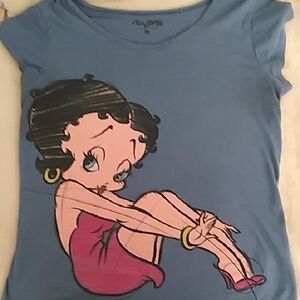 Betty Boop Blue & Pink Sleepshirt Tee.